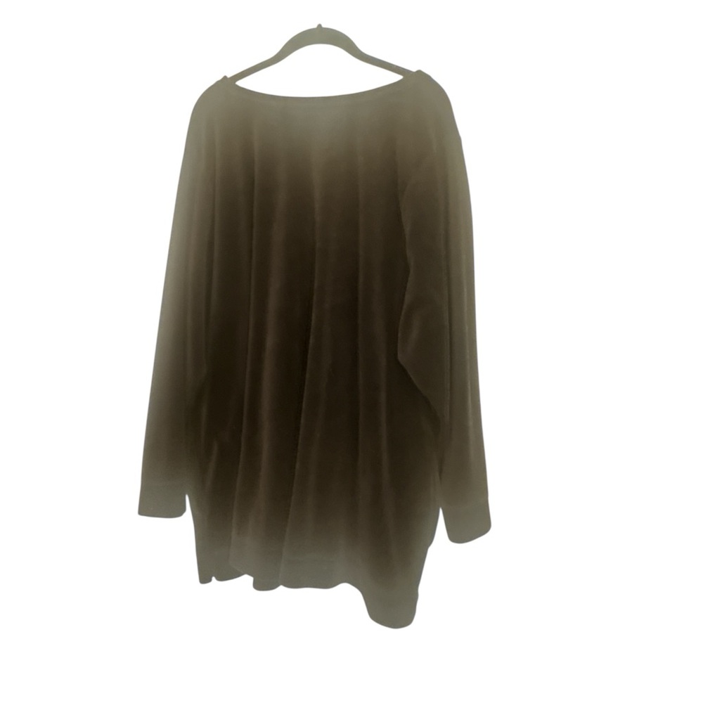 Denim & Co black velour tunic length top pockets plus size 3XP whimsigoth Fall
